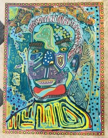 Qui s'y frotte Art Alix tableau acrylique